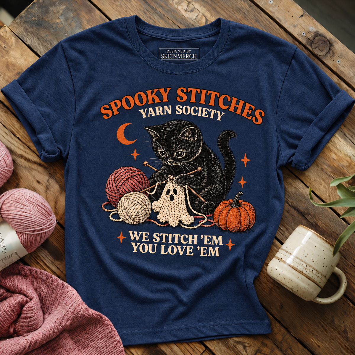 Spooky Stitches Yarn Society T-Shirt