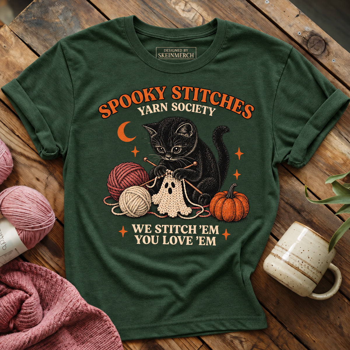 Spooky Stitches Yarn Society T-Shirt