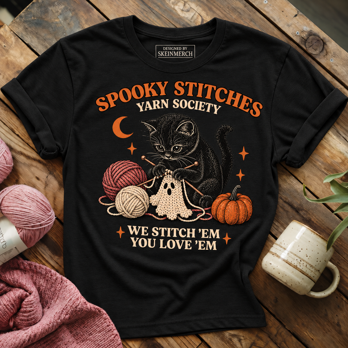 Spooky Stitches Yarn Society T-Shirt