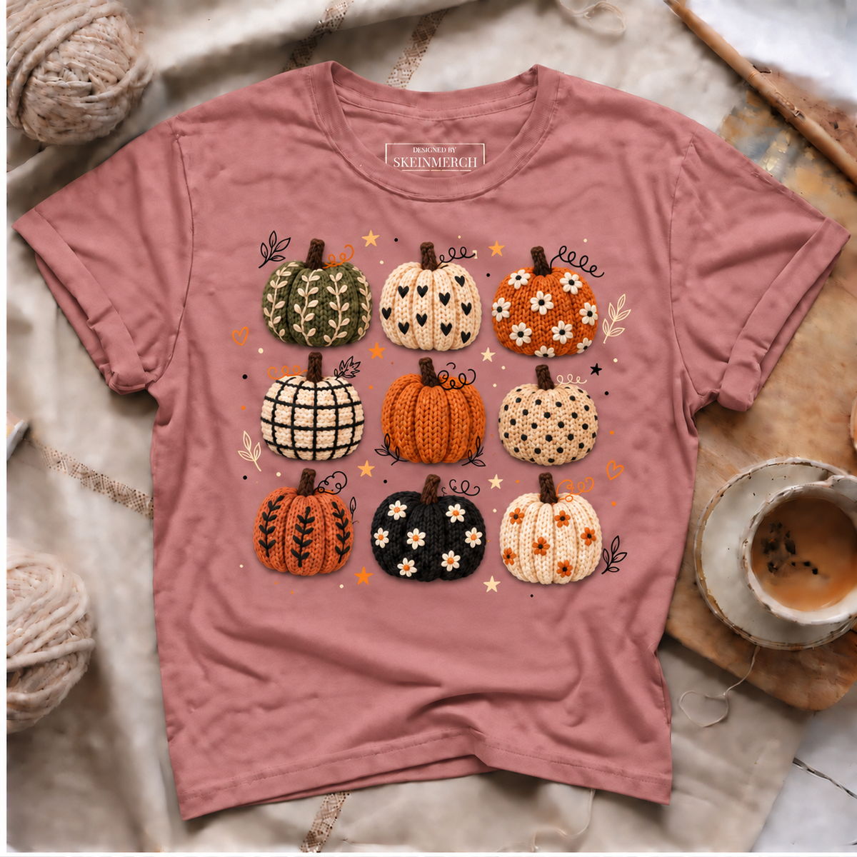 Knitted Pumpkin Patch T-Shirt