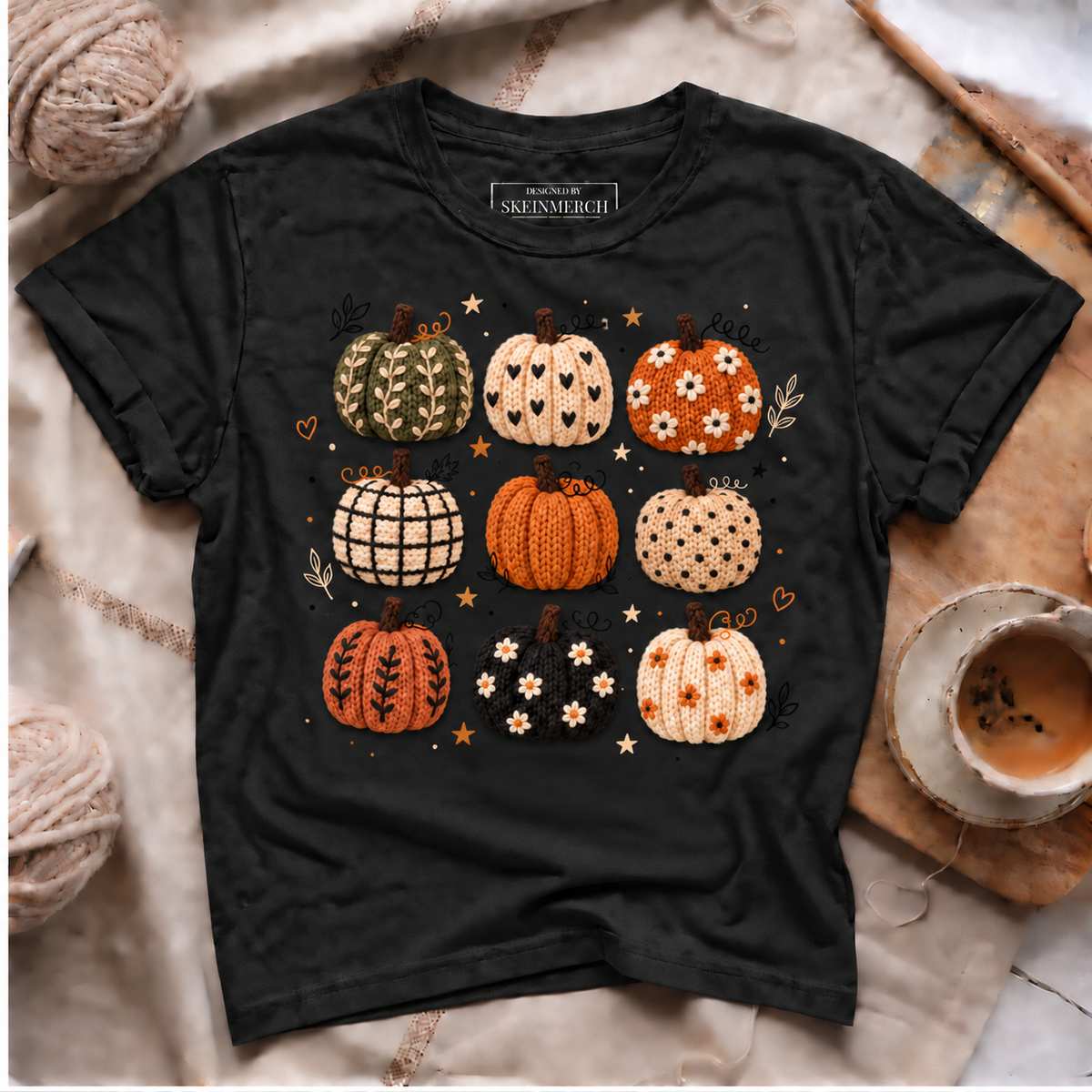Knitted Pumpkin Patch T-Shirt