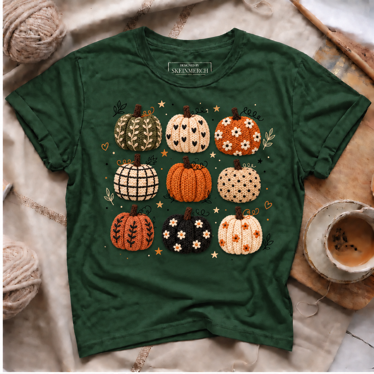 Knitted Pumpkin Patch T-Shirt