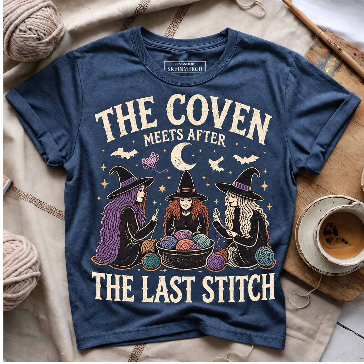 The Coven Meets After The Last Stitch Witch Crochet T-Shirt