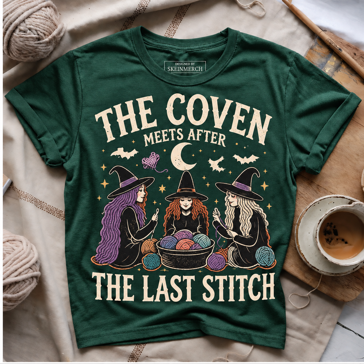 The Coven Meets After The Last Stitch Witch Crochet T-Shirt