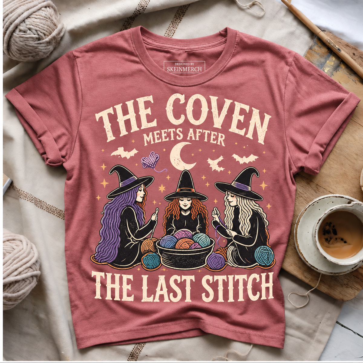The Coven Meets After The Last Stitch Witch Crochet T-Shirt
