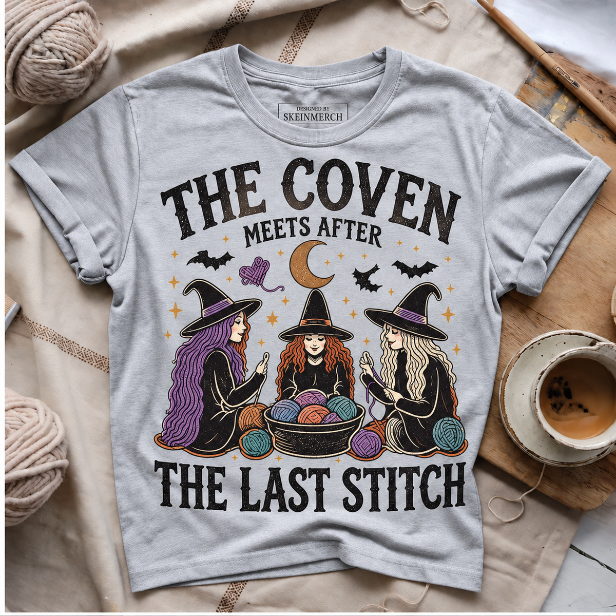 The Coven Meets After The Last Stitch Witch Crochet T-Shirt
