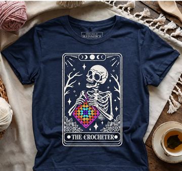 Skeleton Crocheter Tarot T-shirt