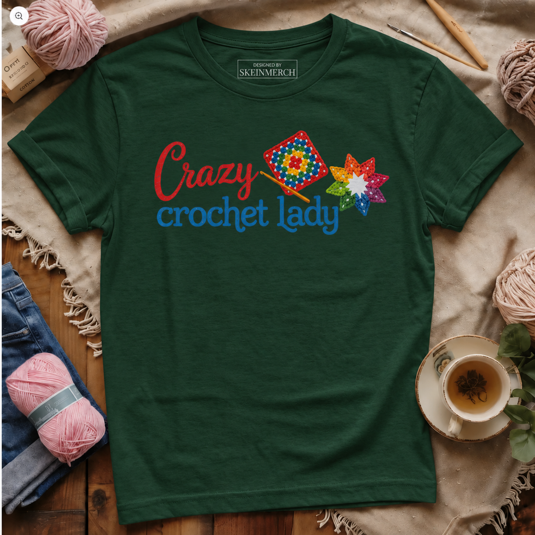 Crazy Crochet Lady T-shirt