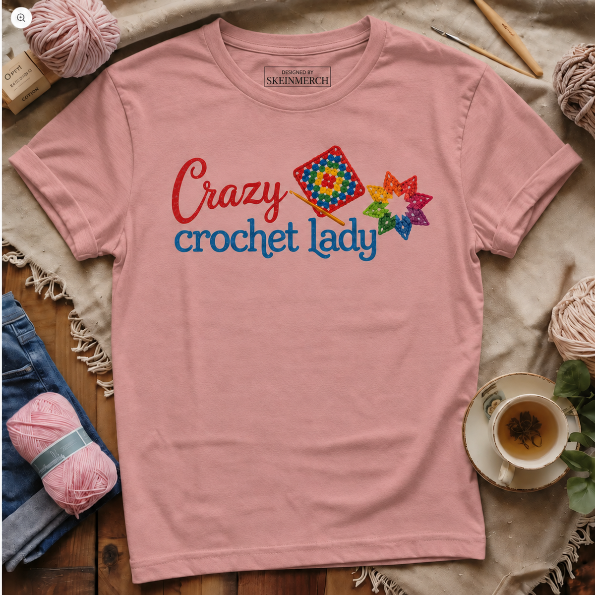 Crazy Crochet Lady T-shirt