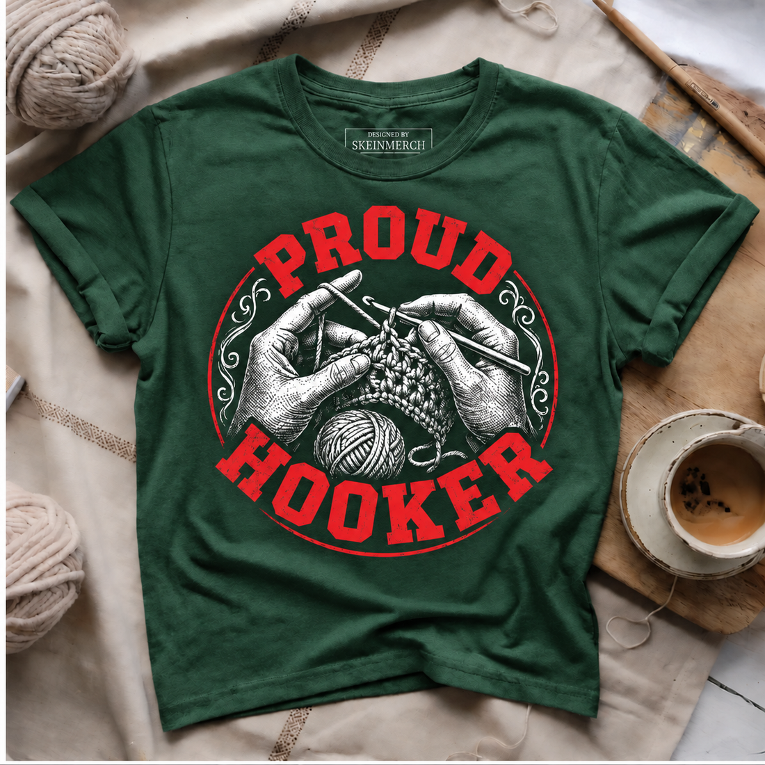 Proud Hooker Crochet Enthusiast Hobbyist T-Shirt