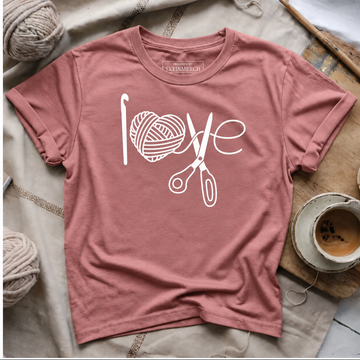 Crochet Love Crochet Heart Yarn Knitting I Love Crochet T-Shirt