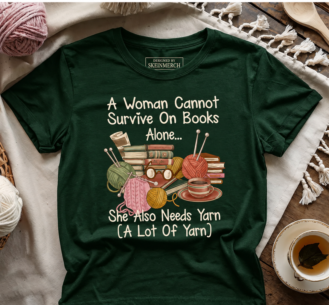 Books & Yarn Lover T-shirt