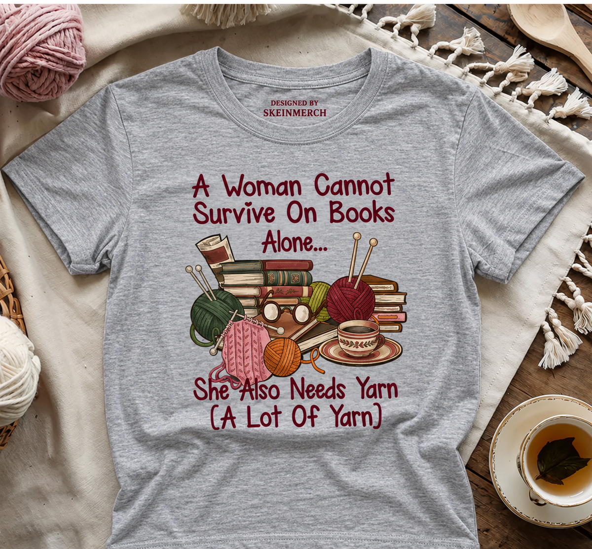 Books & Yarn Lover T-shirt
