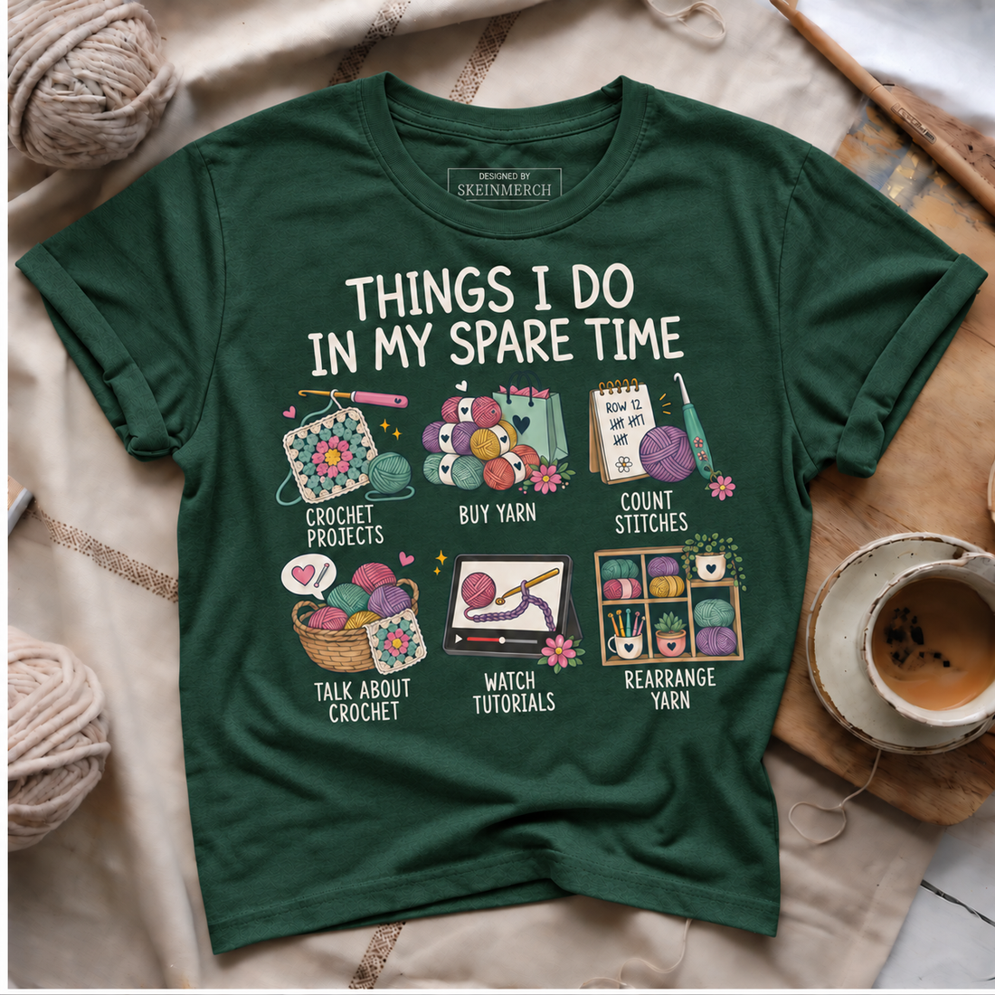 Things I Do In My Spare Time Yarn T-Shirt