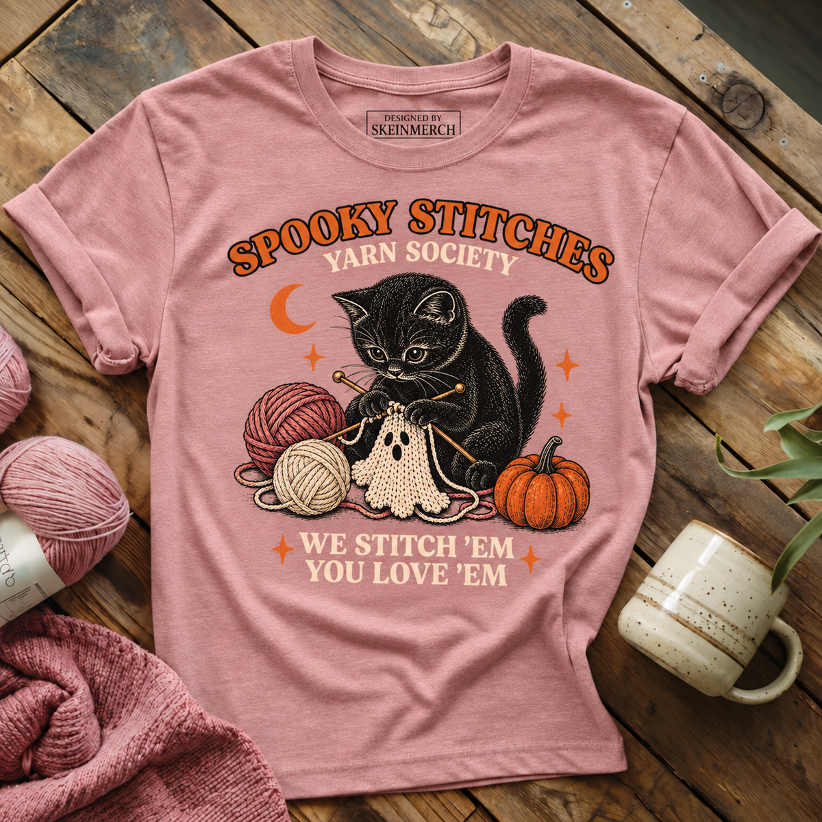 Spooky Stitches Yarn Society T-Shirt